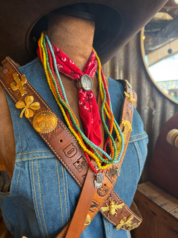 Glass Bead Necklaces with Thunderbird Charm