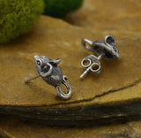 Mouse Earrings| Sterling Silver