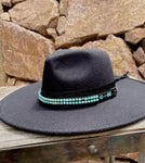 Turquoise + Arrows Hat Band Black