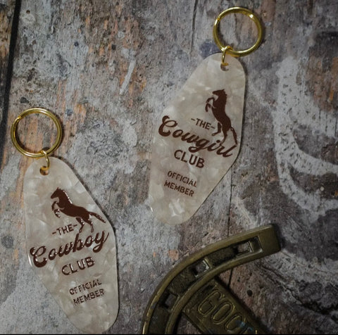 The Cowgirl Club Motel Keychain