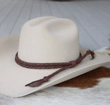 Brown Tobacco Leather Hat Band