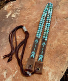 Turquoise + Arrows Hat Band Whisky Bronze