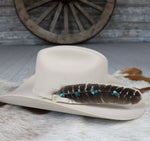 Turquoise Turkey Feather