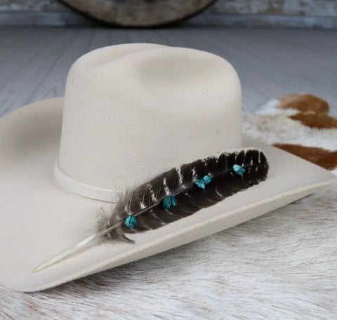 Turquoise Turkey Feather