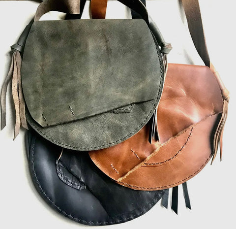 Leather Crossbody| Olive