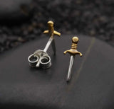 Mixed Metal Mini Dagger Earrings