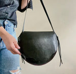 Leather Crossbody| Black