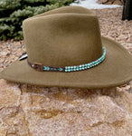 Turquoise + Arrows Hat Band Whisky Bronze