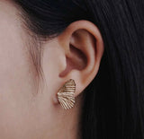 Butterfly Wing| Stud earrings Bronze