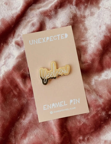 Gold Yeehaw Enamel Pin