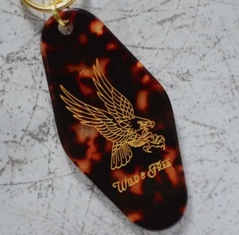 Wild & Free Motel Keychain