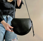 Leather Crossbody| Black