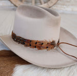 Western Feather Rust Hat Band