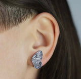 Butterfly Wing| Stud earrings Sterling Silver