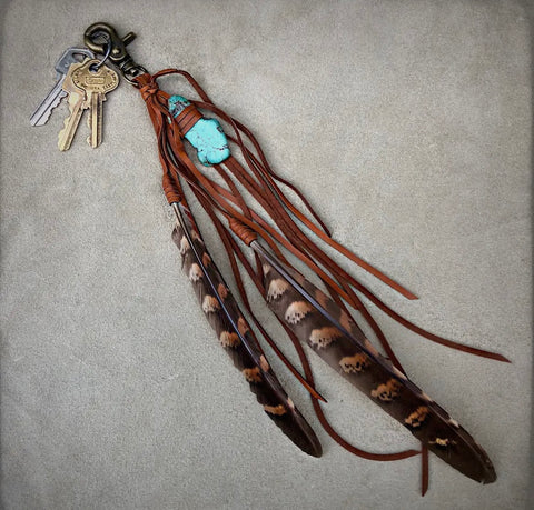Feather+ Leather Clip Rust