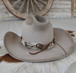 Western Feather Hat Band-Willow