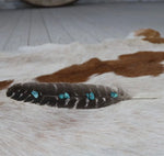 Turquoise Turkey Feather