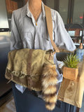 Messenger Bag with Raccoon Tail